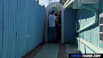 Preview 1 of Mother And Sam - FamilyTwink - Little Blonde Guy Spreads his Ass to Stepdad and Step Bro