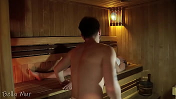 Preview 4 of Homesex Couple - Curvy hottie fucking a stranger in a public sauna