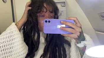 Preview 2 of Thsif Housewife Guck - Look how I pee on my trip to Europe,  I was on the plane