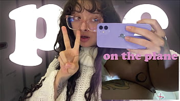 Preview 4 of Thsif Housewife Guck - Look how I pee on my trip to Europe,  I was on the plane