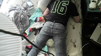 Preview 1 of Hot Mature Pussy - Male Humps A Pillow Then Masturbates