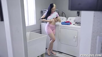 Preview 1 of Jav Lucky Man - Pervert step Brother Spying His Busty to Fucks Her - Skylar Vox