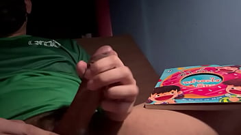 Preview 2 of Uk Georgie Lyall - Thai guy jerk off with his book. ชักว่าวกับหนังสือ