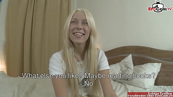 Preview 1 of Naomi Cap Agde - Skinny blonde with tiny tits gets a creampie at the casting