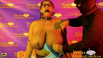 Preview 2 of Bangboss Porn - Serena Lee- BDSM Ass Fucked - Spanked - Nipple Clips - Bondage - In Vegas Casting - Ebony