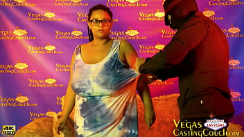 Preview 1 of Bangboss Porn - Serena Lee- BDSM Ass Fucked - Spanked - Nipple Clips - Bondage - In Vegas Casting - Ebony