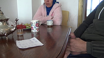 Preview 4 of Brutal Rape Scream - stepson shows his big dick to algerian stepmom during breakfast