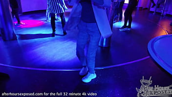 Preview 2 of Brazzers Hot Group Sex Image - holiday in stockholm turns into 3waylesbian glowstick pussy gaping eating party