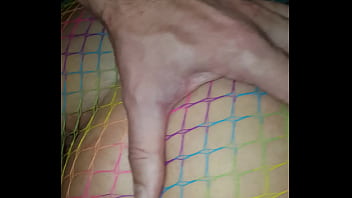 Preview 3 of Rape In Desat - Wife gets creamy pussy fucked doggy in fishnet lingerie