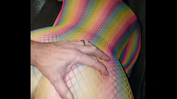 Preview 4 of Rape In Desat - Wife gets creamy pussy fucked doggy in fishnet lingerie