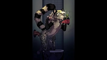 Preview 2 of Ibu Japan Horny - Gay Furry Porn Compilation (Bathroom Stall Edition)