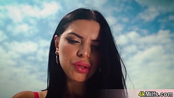 Preview 1 of Femdom Strapon Humillation - Latina MILF housewife in latex fucked by her butler
