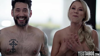 Preview 1 of Adrina Chechik Hd Sex - Mature nudist couple has foursome with stepson and stepdaughter