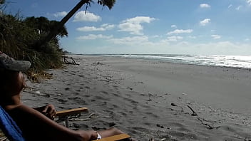 Preview 1 of 60year Mom - Public beach pussy play.