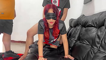 Preview 3 of Nepali Xxxx Video New - Esposo le Venda Los Ojos a su Mujer para que su Amigo se la Coja a Cambio de Dinero