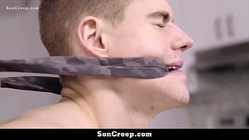 Preview 3 of Liz And Jenna - Shoving My Stepson&#039_s Lips onto My Stiff Dick - Soncreep