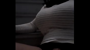 Preview 4 of Anorexic With B Ig Tits - Gwennyh cumming in the stairwell