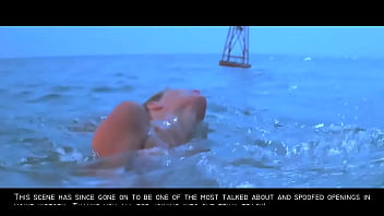 Preview 3 of Naris Beeg - Jaws: Sexy Nude Blonde Skinny Dipping Girl GIF