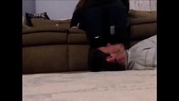 Preview 1 of Taking Hard Fuck - Slippers and Barefoot Face Stomp  - QueenChristy