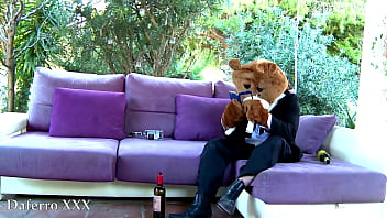 Preview 1 of Hard Fucking Video - Hot petite latina babe with perfect body fucking with pervert Teddy Bear