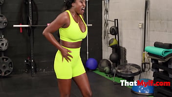 Preview 1 of Sister Hot Fucking Brother - Fucking The Gym MILF