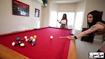 Preview 1 of Shanemiers Australia Fuks Hubby - Best Pool Game! Lesbians Kris Riot &amp_ Harmonie Marquis Had A Lot Of Fun