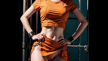 Preview 3 of English Xhamstar Video - AI generated sexy prisoner showing pussy in jail