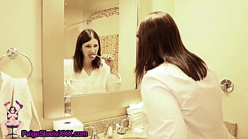 Preview 1 of Big Nipples Teen - Dentist With BBC Cums On Rich Girls Braces