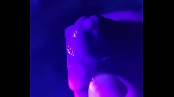 Preview 4 of Orng Kampung - ifoslave playing with his cock in blacklight and cums