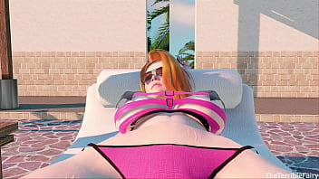 Preview 1 of Asin Hot Pussy Girl - TTF - Normal Day at the Pool AC