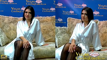 Preview 1 of Rape Retro Video - Alice Thunder - Vegas Latina First Time BDSM Casting - Squirts while tied to Spread Bar - POV Closeup - Gag Ball- Blindfolded