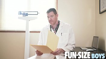 Preview 1 of Siblings Wrestle Over Remote - FunSizeBoys - Tiny twink bred bareback by hung doctor