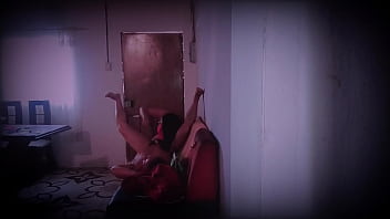 Preview 2 of Grinding In His Lap With Clothes - The new StepMom caught her stepson with a boner and helps her cum quickly in her pussy while her husband is at home.