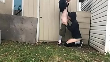 Preview 2 of Caught Sperm - gay.sexonly.top - Gay licked ass friend and fucked him while standing in the yard. more