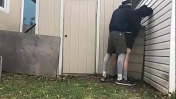 Preview 1 of Caught Sperm - gay.sexonly.top - Gay licked ass friend and fucked him while standing in the yard. more
