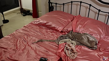 Preview 1 of Rubbing One Of Lisa Ann - 2128 (04) - French Amateur,  Black Satin Dress,  Black Satin Panties,  Fishnet,  Heels,  Doggystyle,  Dirty Talk