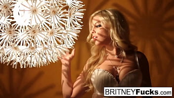 Preview 1 of Stone Hidden - Sexy blonde in a retro tease and solo