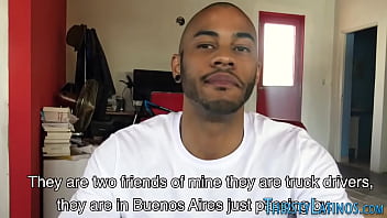 Preview 1 of Actors Pron Video - Spitroasted muscled ebony latin amateur