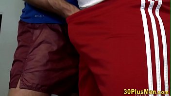 Preview 1 of Blacj Kiss - Jock bears in locker room fuck ass