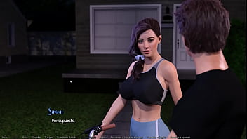 Preview 2 of Real Couples Orgazm - gameplay story  #9 Season 1 talking Alyssa gym