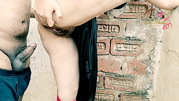 Preview 4 of Cillssic - Neighbor fucks in the outdoor while taking a bath in the rain