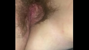Preview 1 of Housewife Wife Sex - Hairy pussy tasting close up