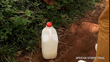 Preview 1 of Thafing - POV an unprecedented encounter in the village between an adulterous woman and her neighbor in the field followed by an outdoor public fuck on African Street thug