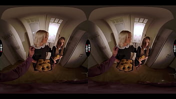Preview 1 of First Bleeding Xxx Sex - DARK ROOM VR - Meet My New Neighbour