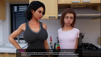 Preview 2 of Emi G Emi G Viral Video Sex - Milfy City step sis and step mom fuck in the kitchen
