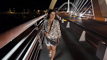 Preview 1 of Pinay Mother Sex - Luscious Milf walks without a Bra and Panties on the Bridge