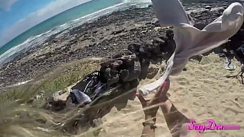 Preview 1 of Pick Up Movie - Tantalizing Temptation: Sexydea&#039_s Beach Doggystyle POV Will Fulfill Your Fantasies