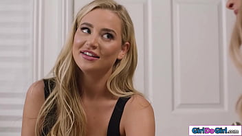 Preview 1 of Strong Wetshtml - Big tit blonde lesbian coworkers skip lunch for eating pussy