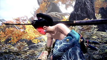 Preview 1 of Helsinki Angels - 【Titty Hunter】Monster Hunter World - Rathalos Cutscene