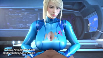 Preview 3 of Serv Oral - Metroid Samus Aran cosplay Titjob | Uncensored Hentai AI generated